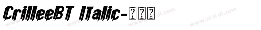 CrilleeBT Italic字体转换